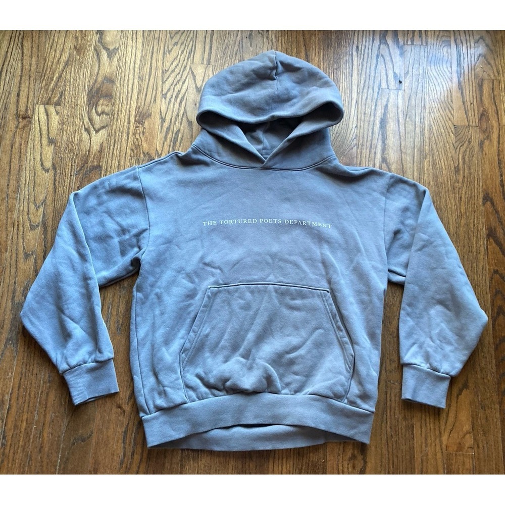 Taylor Swift Gray Blue Hoodie "The Tortured Poets Department"